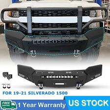 Off-road Front Bumper 2019-2021 Chevy Silverado 1500 Assembly W/ 2*LED D-rings picture