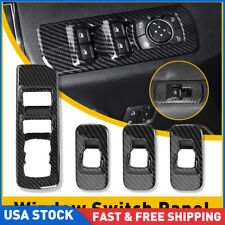 Carbon Fiber Grain Window Lift Adjust Panel Switch Trims For 2015-2019 Ford F150 picture