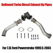 For 7.3L Ford Powerstroke 99.5-03 Bellowed Turbo Diesel Exhaust Up Pipes&Gasket picture