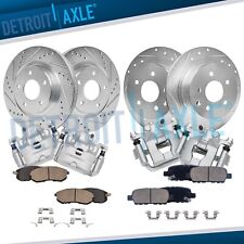 Front Rear Drilled Rotors Calipers Brake Pads for 2007 - 2009 2010 Nissan Altima picture