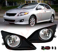 Front Bumper Fog Lights Driving Lamps W/Switch Wire For 2009-2010 Toyota Corolla picture