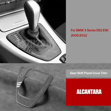 For BMW 3 Series E92 E90 05-2012 Deep Gray Alcantara Gear Shift Panel Cover Trim picture