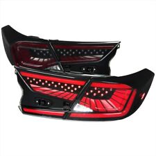 Fits 2018-2023 Honda Accord Sedan Red LED Sequential Signal Tail Lights Smoke picture