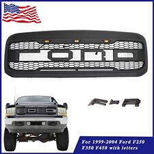 For 1999-2004 Ford F250 F350 F450 Front Grill Bumper Grille Super Duty w/lights picture