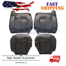 Replacement Both Side Leather Seat Cover Dark Gray For 1999-02 Chevy Silverado picture