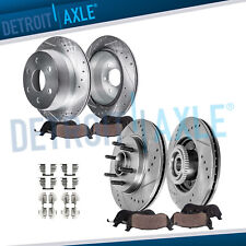 2WD Front Rear Drilled Rotors Brake Pad for 2005-2008 Ford F-150 Lincoln Mark LT picture