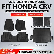For 2017-22 Honda CRV Floor Mats Cargo Mats Backrest Mat Trunk Liners Hybrid TPE picture