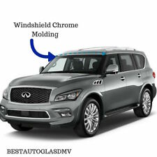 Fits 2011-2018 Infinity QX56 & QX80 Top Chrome Windshield Molding Clips Included picture