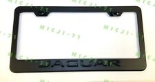 3D Jaguar Black Emblem Stainless Steel Black License Plate Frame Rust Free picture