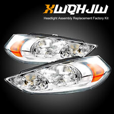 2pcs Headlights For 06-2013 Chevy Impala 2006-2007 Monte Carlo Chrome Headlamps picture
