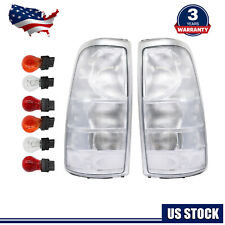 For 1999-2002 Chevy Silverado Pickup Truck All Clear Euro Rear Tail Light Set picture