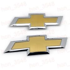 NEW Gold Front & Tailgate Bowtie Emblem For 2016 - 2018  Silverado 1500 Colorado picture
