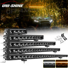 10 22 32 42 52'' Led Work Light Bar Amber DRL Combo Driving Offroad SUV Polaris picture