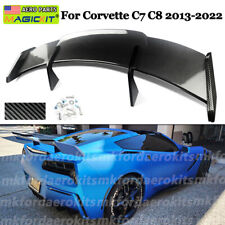 GT Style Rear Spoiler Wing Carbon Look Fit 2013-2022 Corvette C8 C7 Z06 Stingray picture