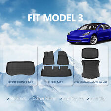 Fit 2021-2023 Tesla Model 3 Floor Mats Cargo Liner Backrest Mat TPE Trunk Liners picture