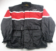AGV Sport Large Motorcycle Racing Jacket 2XL Red Black PVC Coated Shell picture