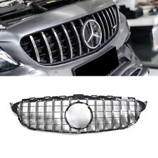 Chrome GT R Front Grille Mesh Fit For Mercedes Benz W205 C63 C63S AMG 2015-2018 picture