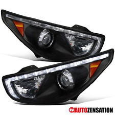 Fit 2010-2013 Hyundai Tucson LED Strip Projector Headlights Headlamps Left+Right picture