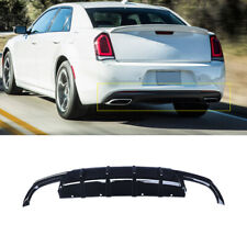 Rear Bumper Lip For 2015-23 Chrysler 300 Diffuser Gloss Black Rectangle Exhaust picture