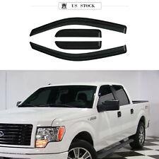 Sun Rain Guard Window Visor Deflector fit 2004-2014 Ford F150 Super/Extended Cab picture