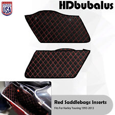 Stretched Saddlebag Red Stitching Liner Fit For Harley Extended Bag 1993-2013 picture