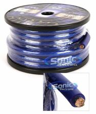NEW STINGER SHW10B 50FT FEET OFC MATTE BLUE 1/0 AWG WIRE 0 GA POWER GROUND CABLE picture