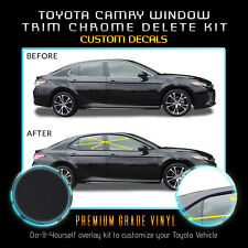 Fit 18-20 Toyota Camry Window Trim Chrome Delete Blackout Kit - Matte Black picture