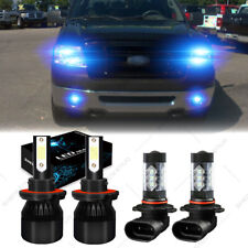 For 2004-2014 Ford F-150 8000K Front LED Headlight Hi/Lo + Fog Light 4 Bulbs kit picture