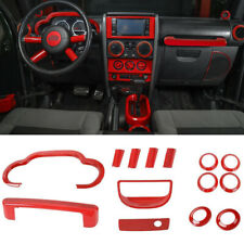 Red Interior Decoration Cover kit for 2007-2010 Jeep Wrangler JK JKU Accessories picture