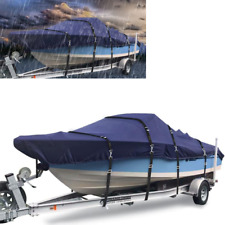 900D Marine Grade Fade and Tear Resistant Boat Cover,Heavy-Duty Waterproof, Navy picture