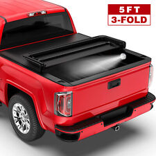 5FT Tri-Fold/3 Fold Soft Truck Bed Tonneau Cover For 2020-2024 Jeep Gladiator JT picture