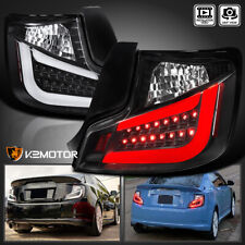 Black Fits 2011-2013 Scion tC LED Tube Tail Lights Brake Lamps Left+Right 11 12 picture