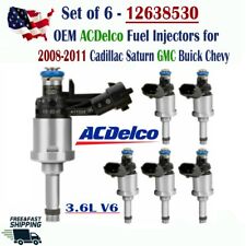 OEM ACDelco x6 Fuel Injectors For 2008-2011 Cadillac Saturn GMC Chevy Buick V6 picture