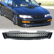 Fit 1994-1997 Honda Accord Black Mesh Hood Front Bumper Grille Grill Replacement picture