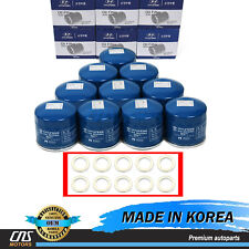GENUINE Engine Oil Filters & Washers 10PACK for Hyundai Kia OEM 2630035505⭐⭐⭐⭐⭐ picture