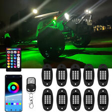Mustwin LED Rock Lights Car Underglow RGB 10 Pods DreamColor Light Kit Dimmable picture