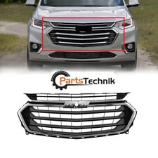 Front Bumper Grille Black W/Chrome Trim For Chevy Chevrolet Traverse 2018-2021 picture