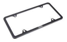 NEW OEM Audi Black License Plate Slimline Frame with Spacers + Covers ZAW071801C picture
