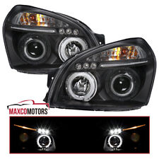 Black Projector Headlights Fits 2005-2009 Hyundai Tucson LED Halo Left+Right picture