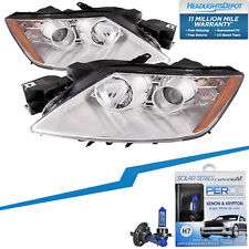 PERDE Chrome Projector Headlight Set For 2007-2011 Mazda CX-7 Halogen Models picture