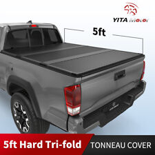 5FT 3-Fold Hard Tonneau Cover For 2005-2024 Nissan Frontier Bed Truck Waterproof picture