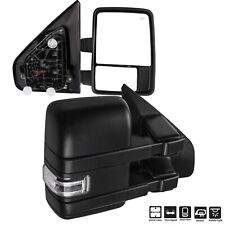 2PCS Tow Mirrors w/Side LED Turn Signal Power Heated for 04-14 Ford F150 Truck picture