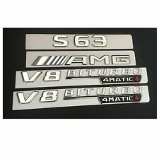 Chrome Letters Emblems Badges for Mercedes Benz W222 S63 AMG V8 BITURBO 4MATIC+ picture