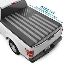 Black Flag Tonneau Cover Soft Roll-up Truck Bed Protector All Weather Retract... picture