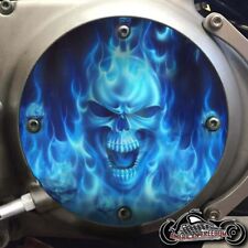 1994-2003  HARLEY DAVIDSON SPORTSTER  883 1200 DERBY CLUTCH COVER - Flame skull picture