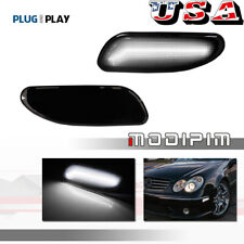 White LED Front Side Marker Lights For 01-07 Mercedes Benz W203 C-Class C200 300 picture