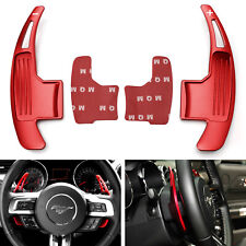 Red Aluminum Steering Wheel Paddle Shifter Extensions For 2015-23 Ford Mustang picture