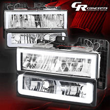 Chrome DRL LED Headlight Bumper Signal Lamps for 1988-2000 Chevy GMC C/K Pickup picture