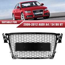 Honeycomb Mesh Grille RS4 Style Black For 2009-2012 Audi A4 Quattro / S4 B8 8T picture