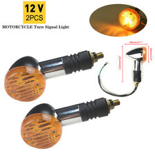 2×Motorcycle Turn Signal Indicator Lights Amber For SuzUSi Boulevard C50 M50 C90 picture